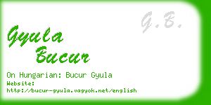 gyula bucur business card
